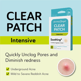DERMA ANGEL two patches side-by-side showing 10mm and 12mm size choice