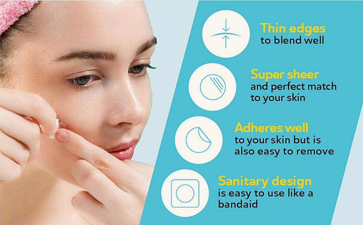 DERMA ANGEL tear-open wrapper detail for hygienic, fast patch application