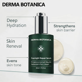 derma botanica texture drop on hand demonstrating lightweight hydration