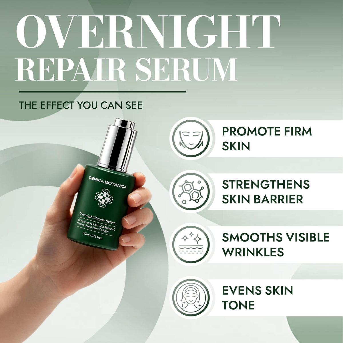 derma botanica dispensing one drop demonstrating easy application benefit