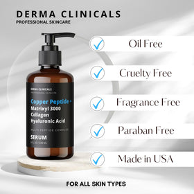 DERMA CLINICALS on vanity during skincare routine demonstrating how the serum layers under moisturizer