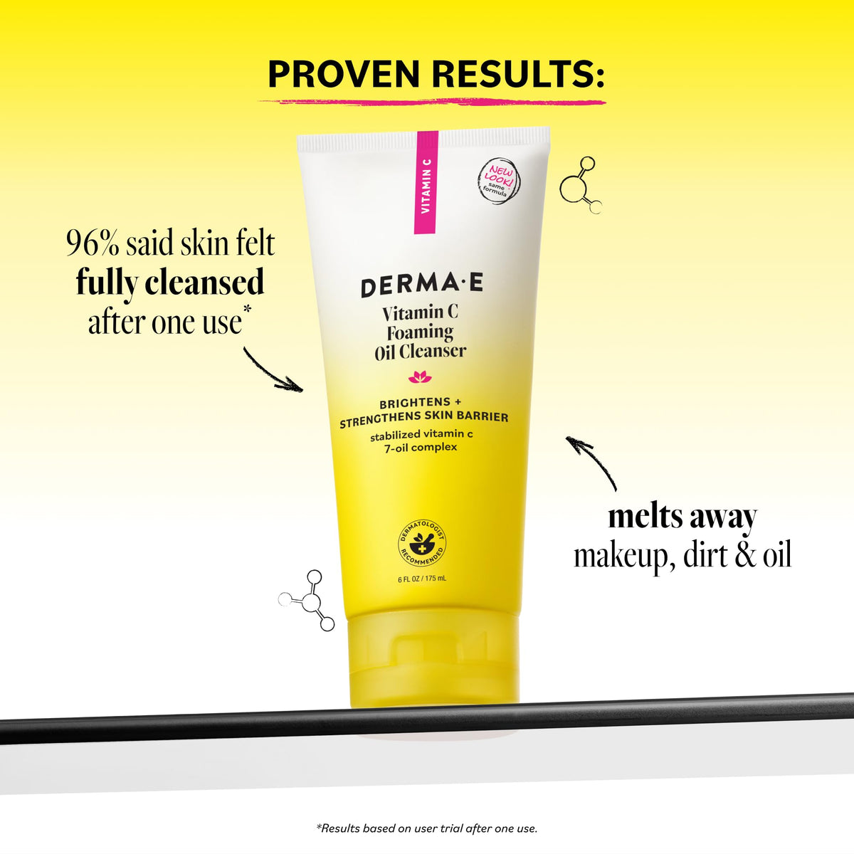 Derma E oil texture close-up illustrating silky cleansing and nourishment