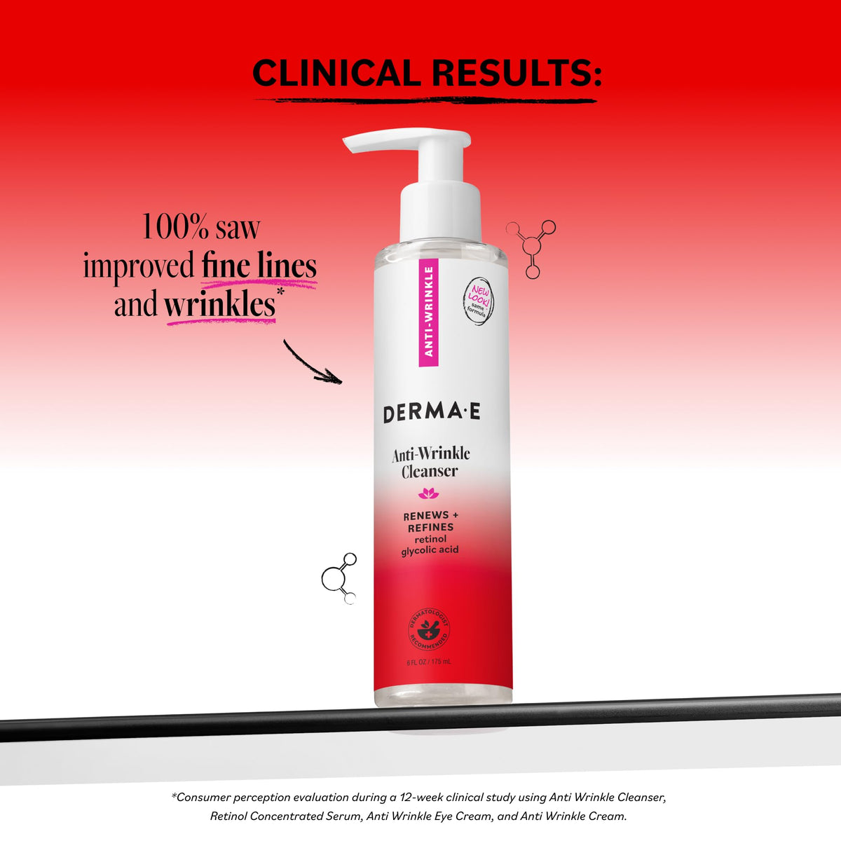 Derma E creamy gel texture close-up illustrating gentle exfoliating consistency and smooth application