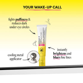 Derma E cooling tip applicator close-up for soothing, depuffing effect
