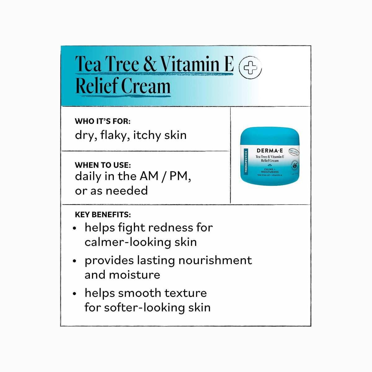 Derma E cream applied to hand demonstrating soothing hydration for dry skin