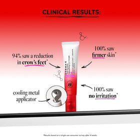 Derma E cooling metal tip close-up providing soothing depuffing benefit