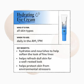 Derma E under-eye comparison with scale showing reduced puffiness effect