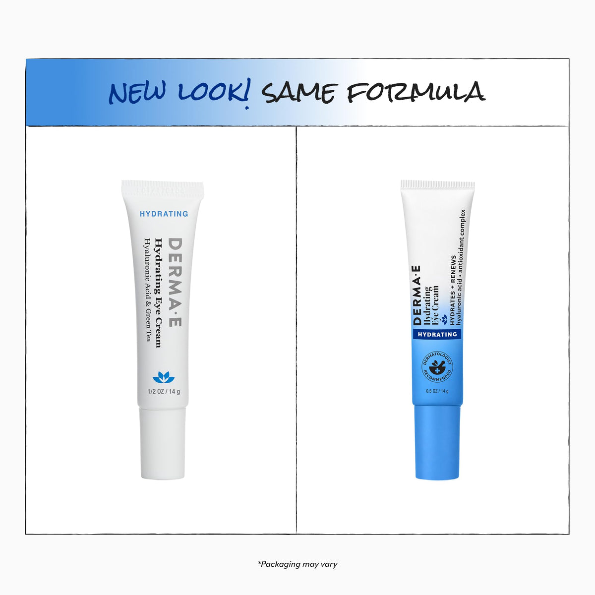 Derma E application on upper eyelid demonstrating gentle patting benefit