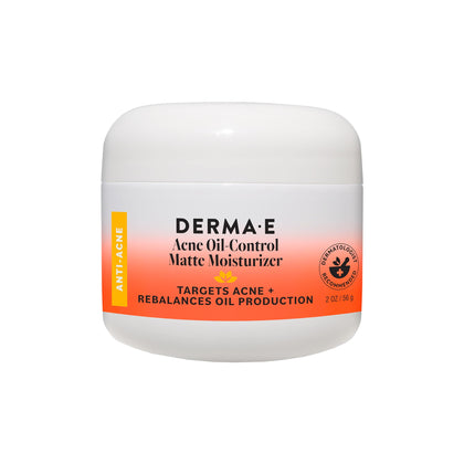 Derma E front packaging showing product and matte benefits
