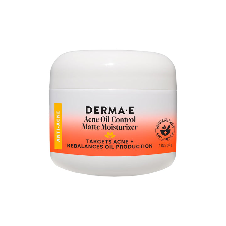Derma E front packaging showing product and matte benefits