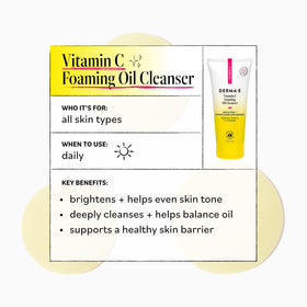 Derma E foaming lather in hand demonstrating effective makeup removal