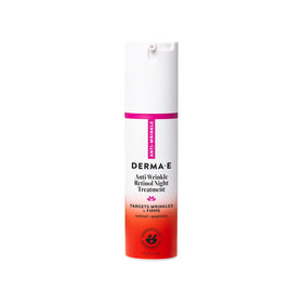 Derma E front packaging showing bottle and benefits