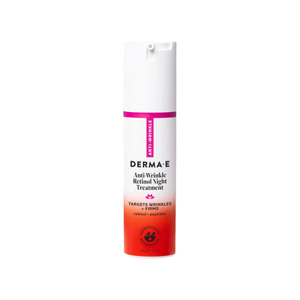Derma E front packaging showing bottle and benefits