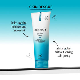 Derma E lotion texture close-up demonstrating lightweight, fast-absorbing formula