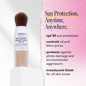 DERMA E brush applicator close-up displaying soft bristles for even application