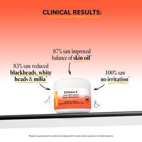 Derma E cream texture close-up highlighting lightweight absorption