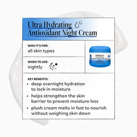 Derma E cream applied to hand to show absorption and immediate skin-softening benefit