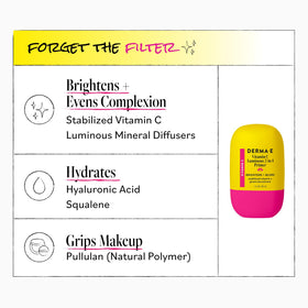Derma E before and after showing reduced visible pores