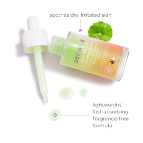 Derma E serum texture drop highlighting lightweight absorption and smooth feel
