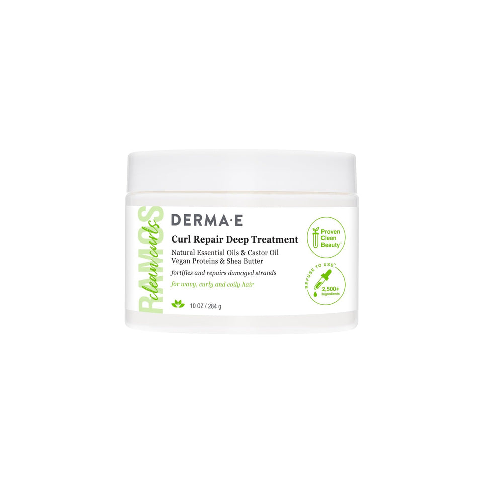 Derma E front packaging showing product and clear benefit for curl hydration