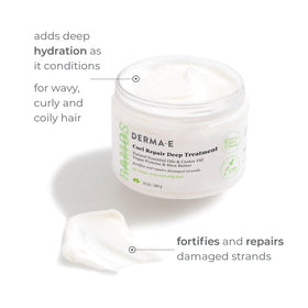 Derma E open jar showing rich cream texture for deep conditioning benefit