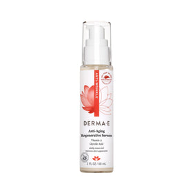 DERMA E front packaging showing bottle and branding for clear identification and trust