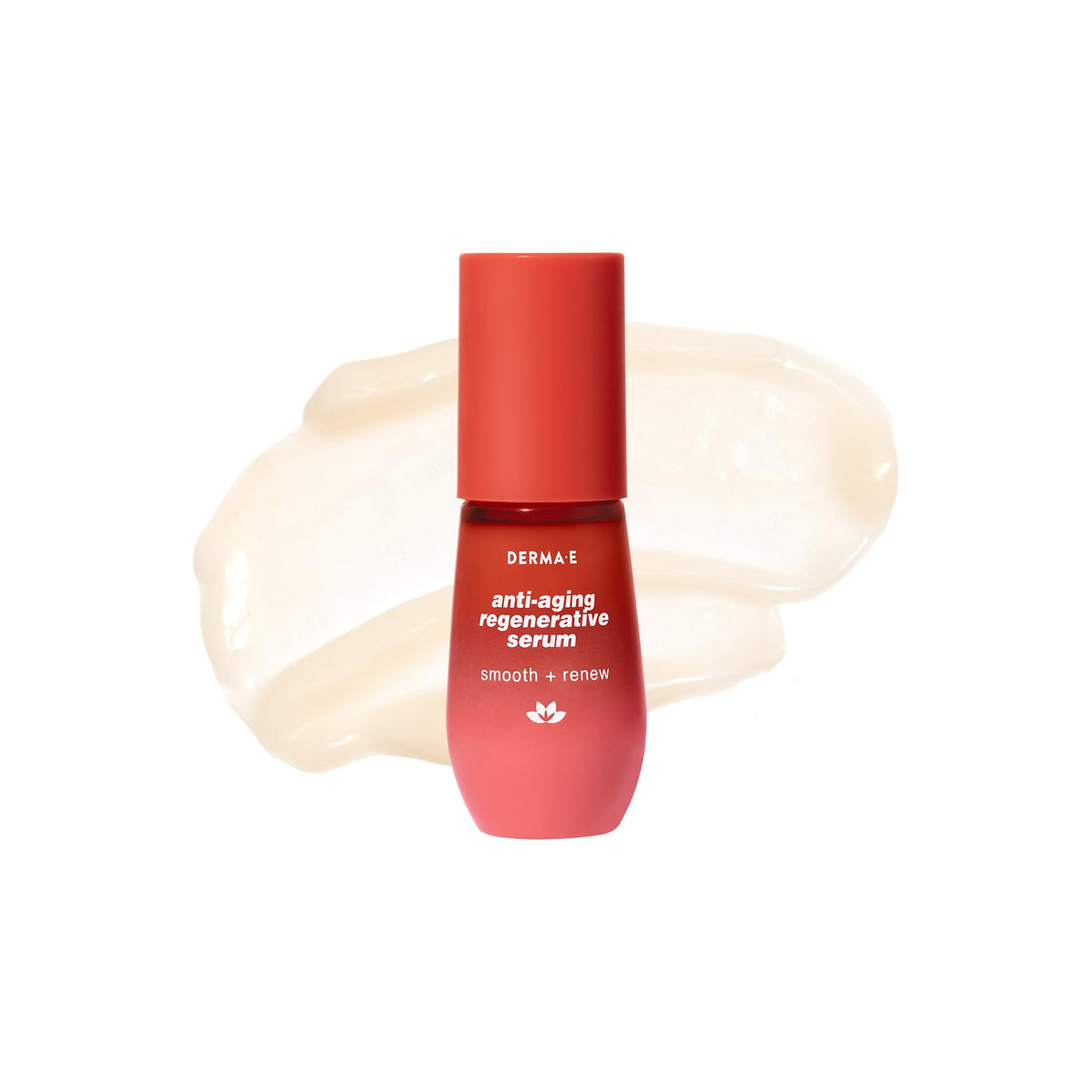 Derma E serum styled with moisturizer, pairs well for hydration