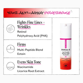 Derma E bottle in hand showing 1 fl oz size and travel-friendly benefit