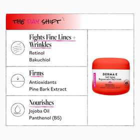 Derma E jar in hand for scale showing 2 oz size and travel-friendly convenience