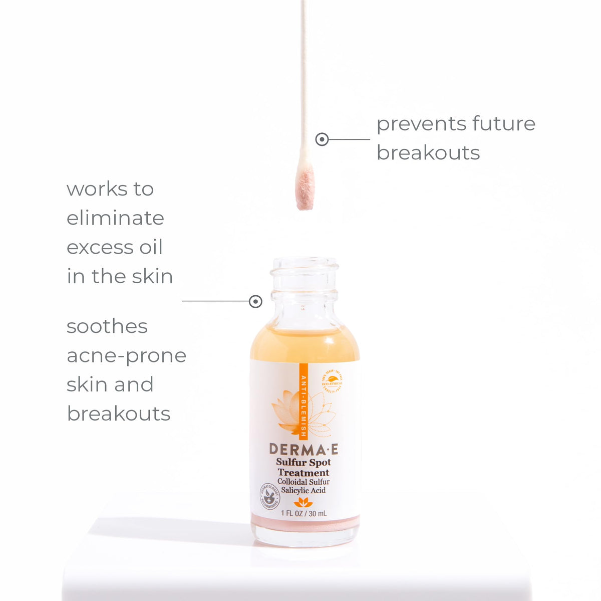 Derma E lotion texture close-up showing lightweight, quick-absorbing formula