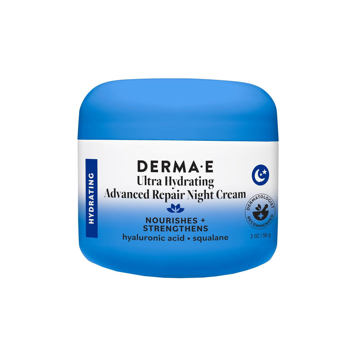 Derma E front jar view showing product and clean-beauty branding for easy recognition