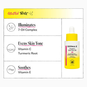 Derma E oil applied on hand demonstrating quick absorption benefit