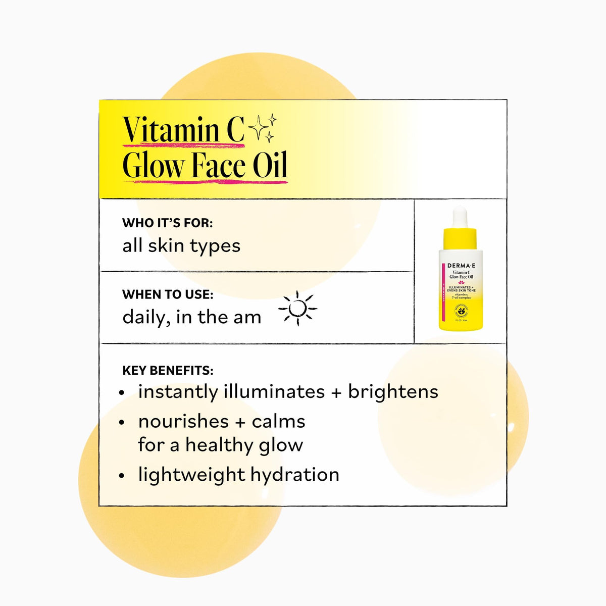 Derma E dropper dispensing oil to show lightweight texture benefit