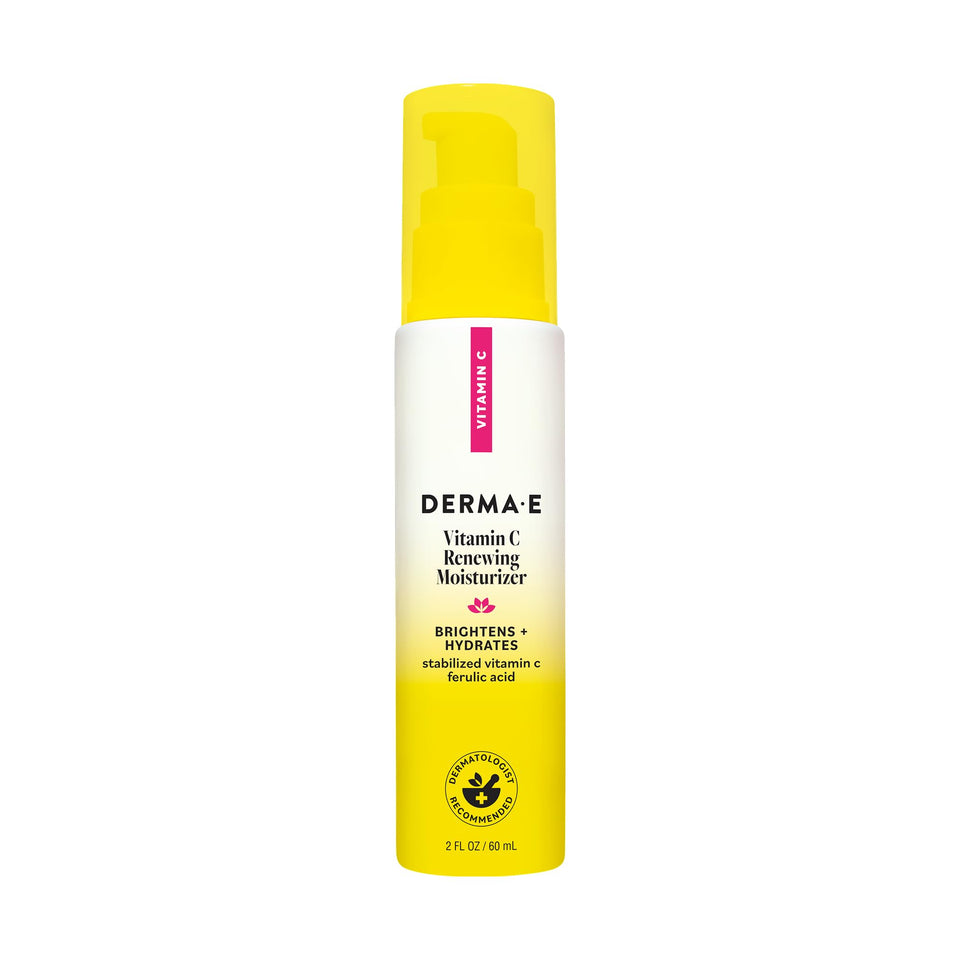 Derma E jar front packaging showing brand and brightening benefits