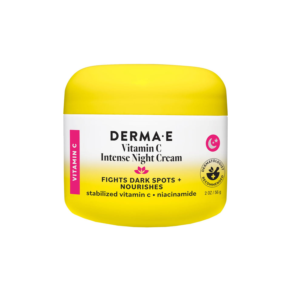 Derma E jar front view showing product and brightening benefit