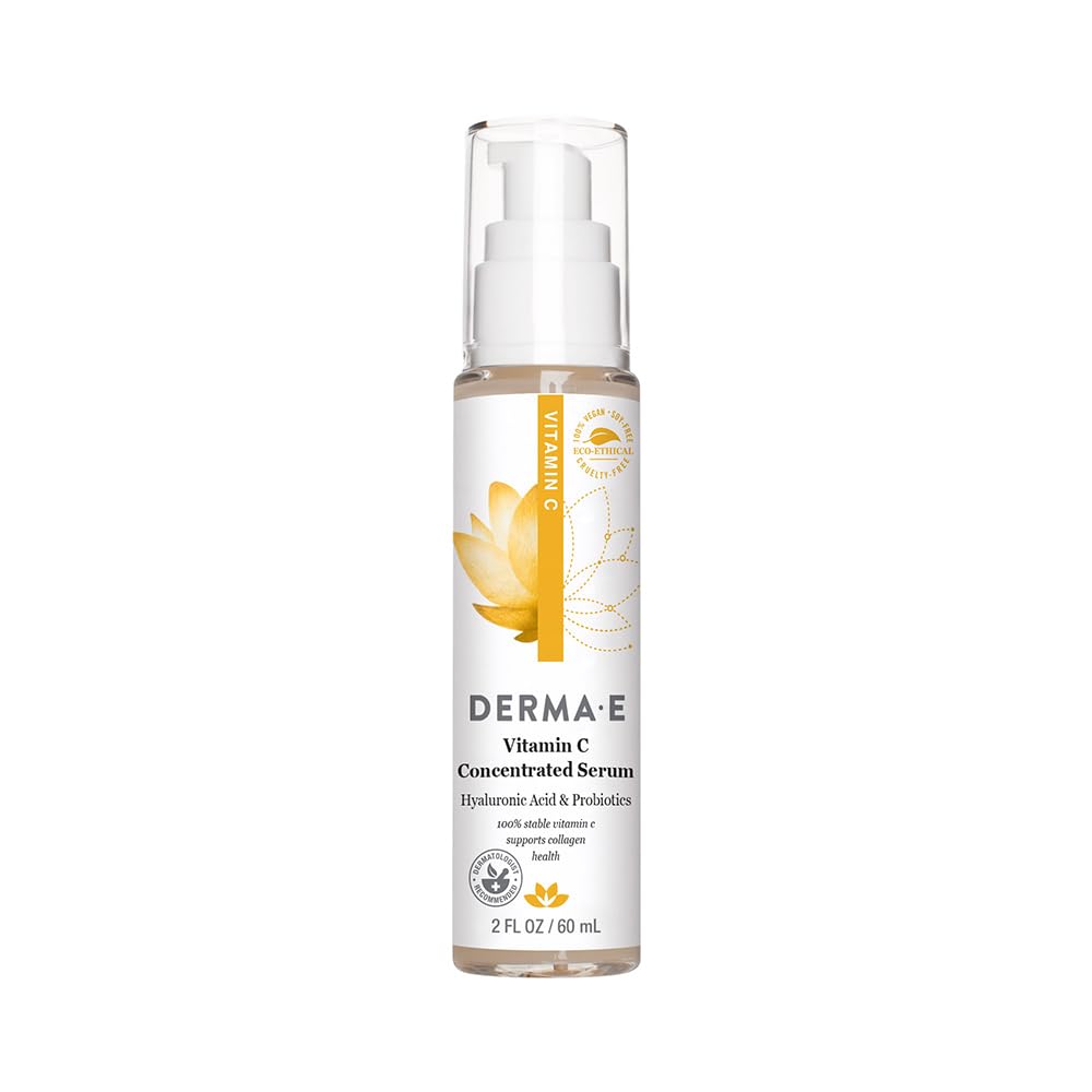 Derma E front packaging bottle showing product and benefits