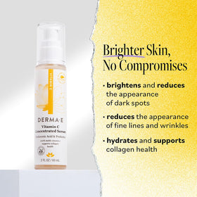 Derma E pump and dropper close-up showing precise dispensing benefit