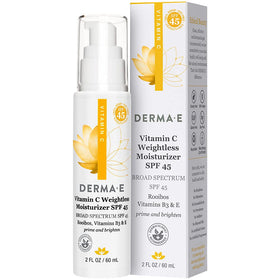 Derma E pump and cap detail highlighting travel-friendly design