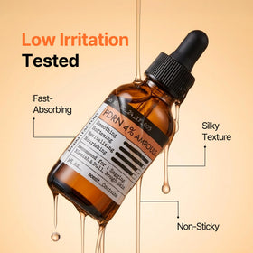 DERMA FACTORY 30ml bottle beside a coin showing scale and travel-friendly size