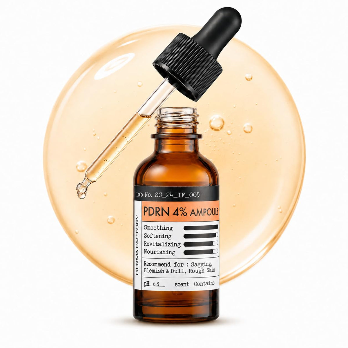 DERMA FACTORY front packaging showing clean ampoule and brand clarity for shelf appeal