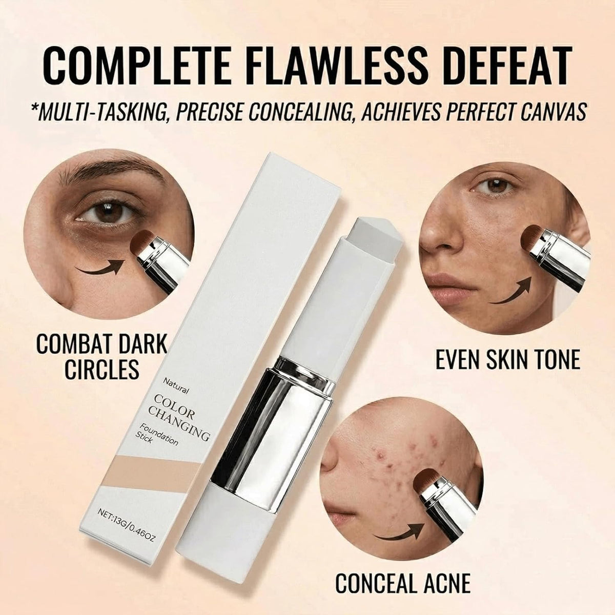 DERMA MUSE Facelove dual-ended brush detail for smooth blending benefit