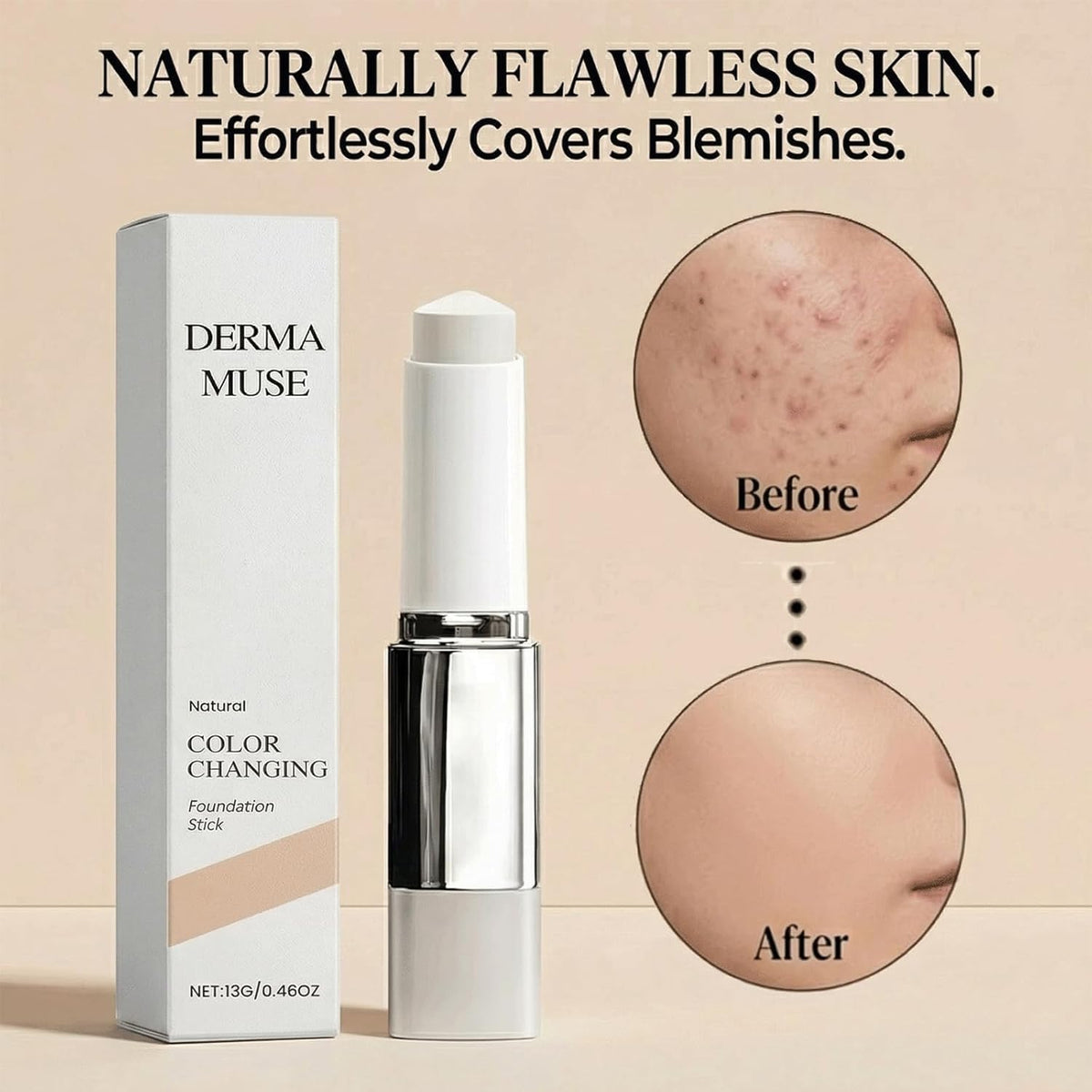 DERMA MUSE Facelove creamy texture close-up highlighting blendability