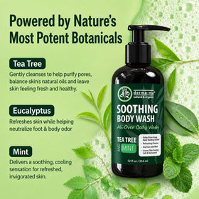 Derma-Nu in-shower use by active man and woman showing cooling refresh
