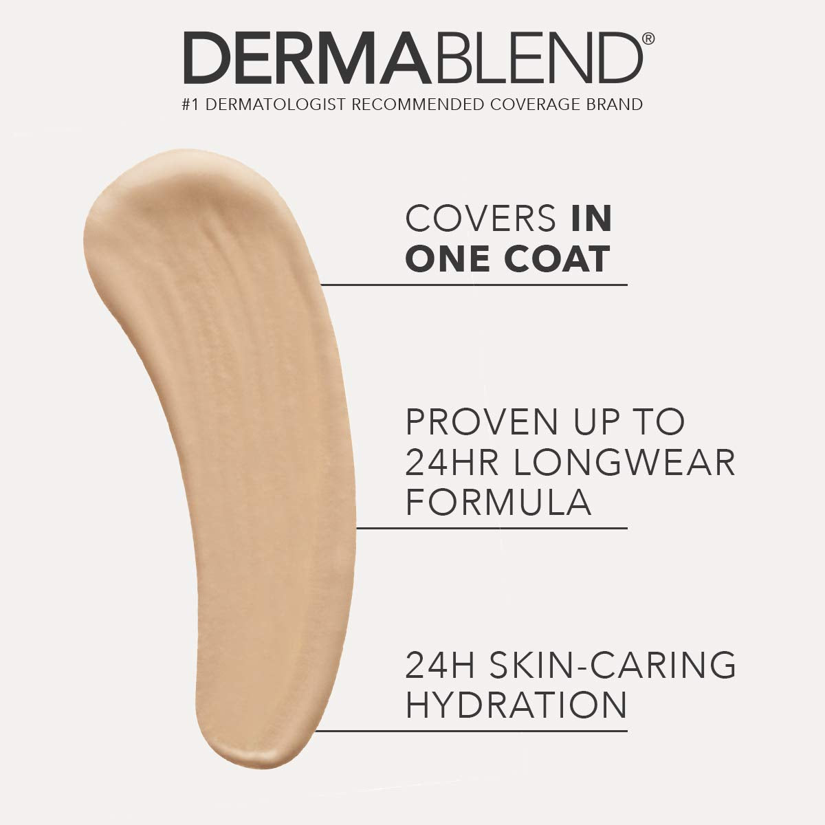 Dermablend concealer applicator wand close-up delivering precise coverage