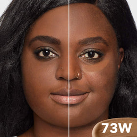 Dermablend 73W applied under eye demonstrating natural coverage benefit