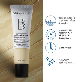 Dermablend texture swatch illustrating creamy luminous primer finish