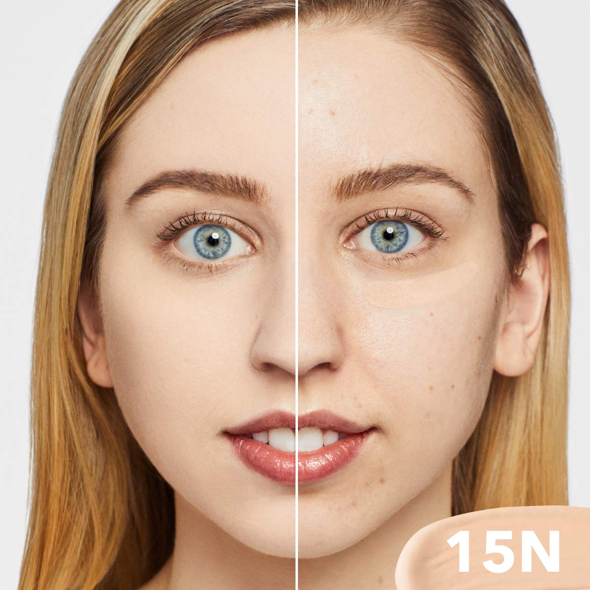 Dermablend before and after spot treatment showing effective coverage results