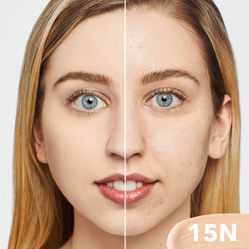 Dermablend before and after spot treatment showing effective coverage results
