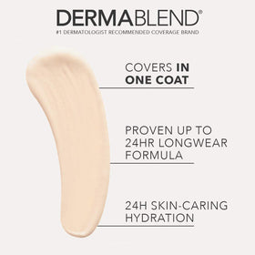 Dermablend close-up label and cap showing shade 9N and ingredient clarity benefit