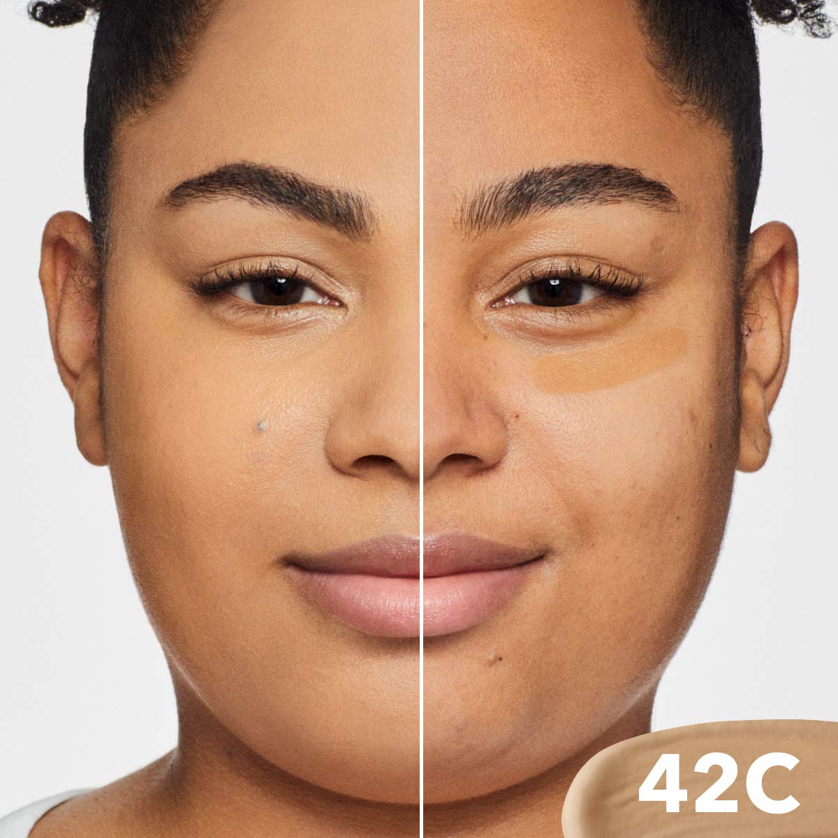 Dermablend before and after under-eye demonstrating full coverage benefit